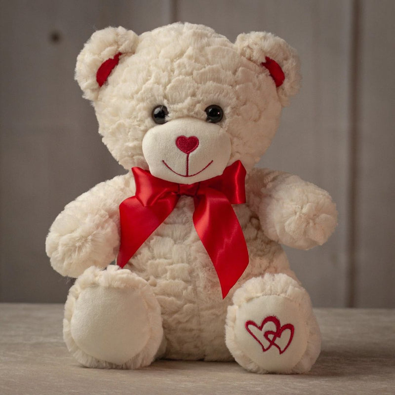 12" Heart Print Valentine Bear