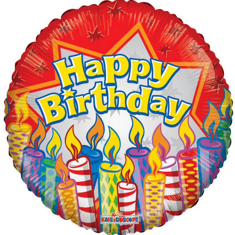 # 30  Birthday Candles Round Red Balloon