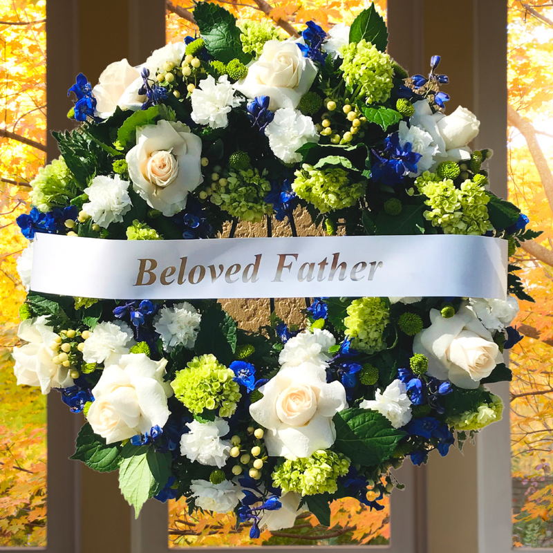 Blue Provence Standing Wreath