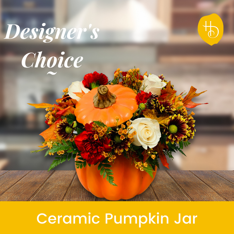 Designer's Choice Ceramic Pumpkin Jar