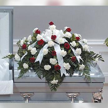Flower Delivery Florist Funeral Sympathy Naples Cherished Tribute Casket Spray
