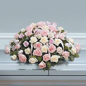 Flower Delivery Florist Funeral Sympathy Naples Gentle Embrace Casket Spray