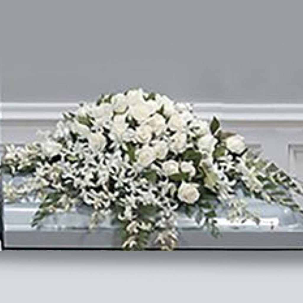 Flower Delivery Florist Funeral Sympathy Naples Peaceful Spirit Casket Spray