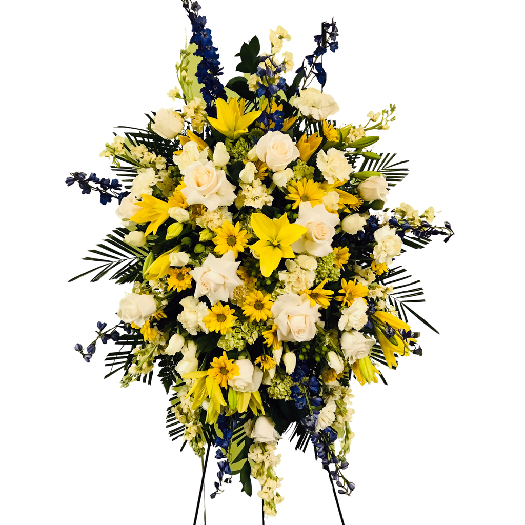 Flower Delivery Florist Funeral Sympathy Naples Sunny Provence Standing Spray