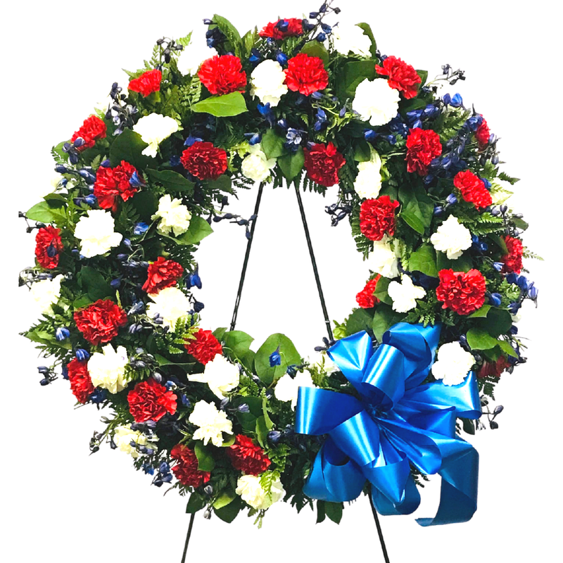 Flower Delivery Florist Funeral Sympathy Naples Veterans Memorial Wreath