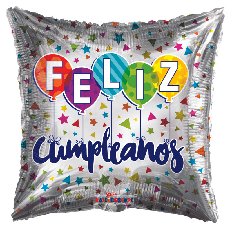 # 37 Feliz Cumpleanos square Balloon