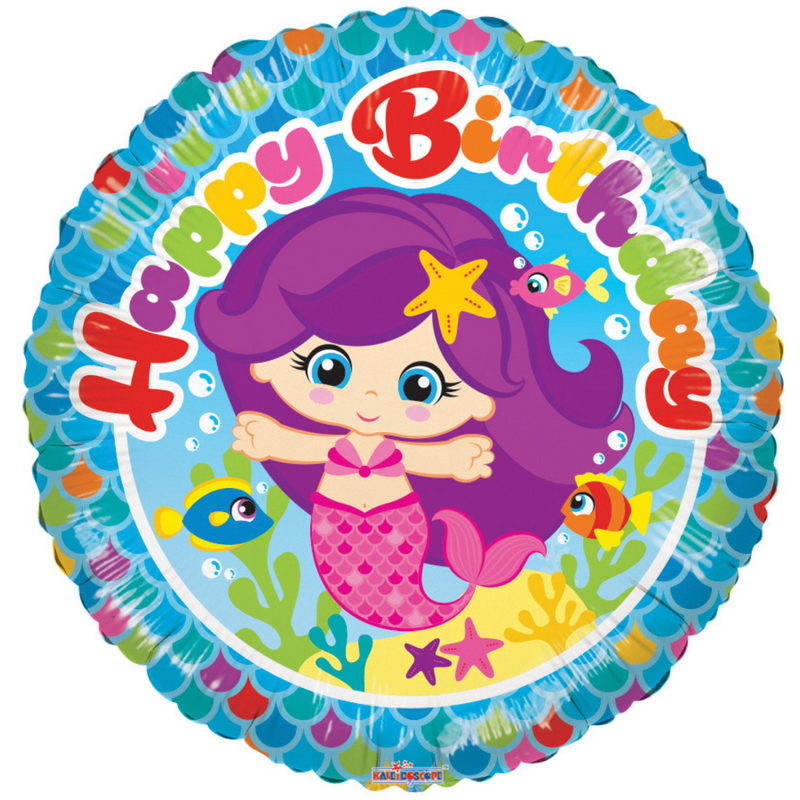 # 27 Mermaid Happy Birthday Balloon