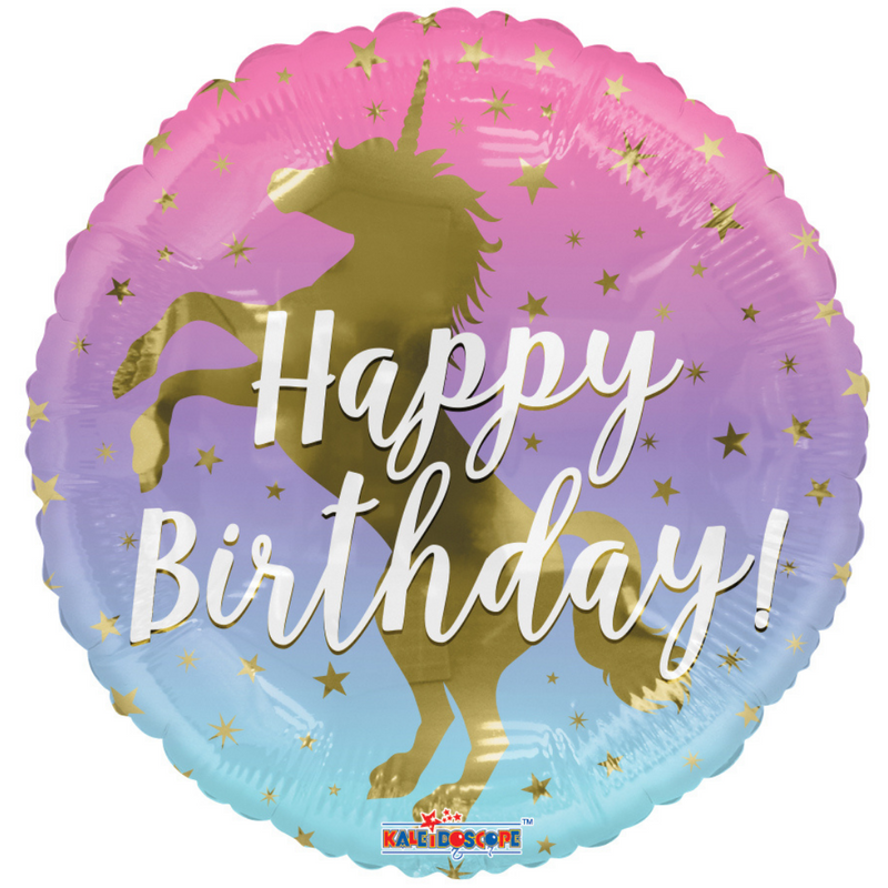 # 17 Unicorn Happy Birthday Balloon