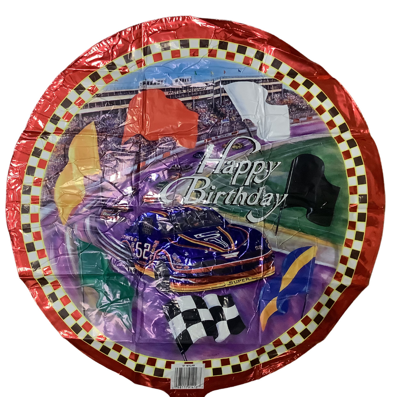 # 19 Speedway Happy Birthday Balloon