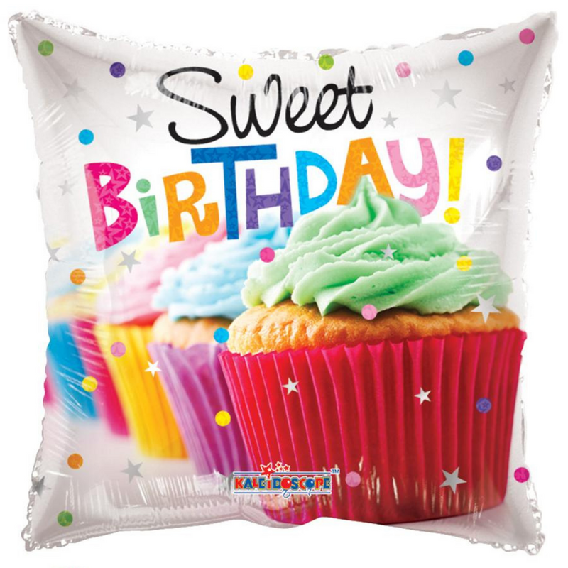 # 9 Happy Birthday Square Sweets Balloon